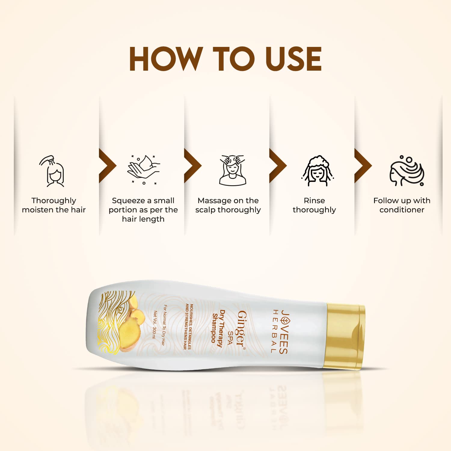 Jovees Herbal Ginger Spa Dry Therapy Shampoo – view 5