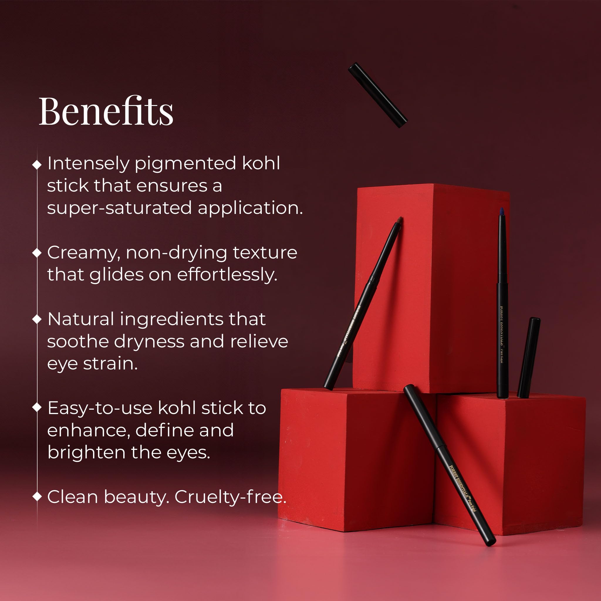 Forest Essentials Earth Brown Gulaab Khaas Kajal, Matte Finish (0.3g) – view 3