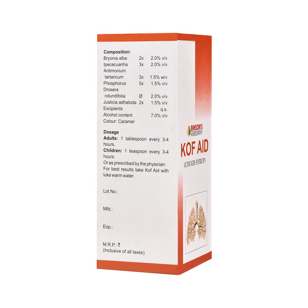 Bakson's Homoeopathy Kof Aid Syrup 60ml_Pack of 2 – view 2