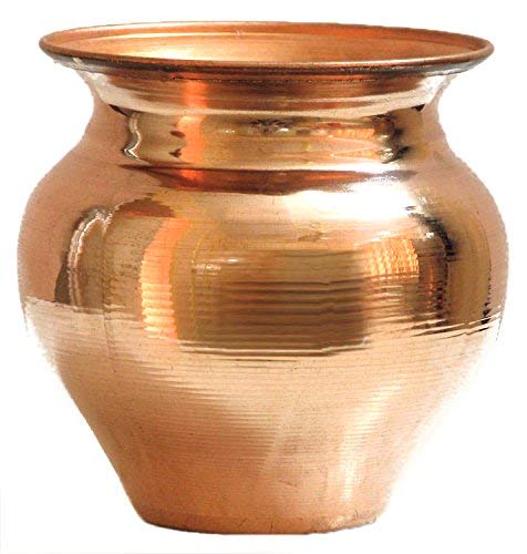 Kanshita's Rasoiware Handmade 100% Copper Lota | Tambe Ka Lota for Drinking Water | Kalash for Pooja - 200ml