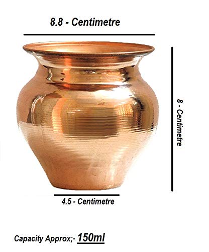 Kanshita's Rasoiware Handmade 100% Copper Lota – view 2