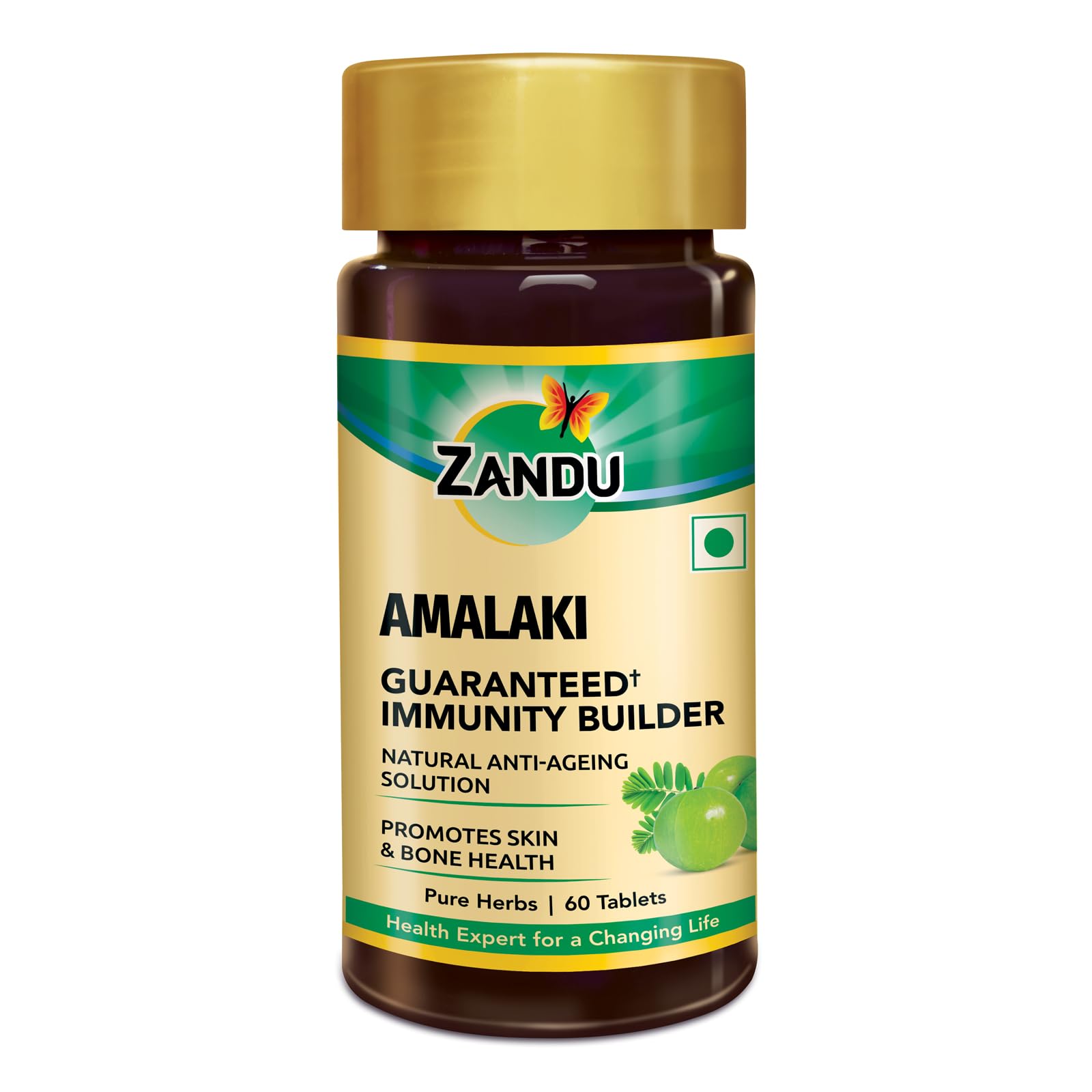 Zandu Amalaki Tablets vegetarian supplement pack front view