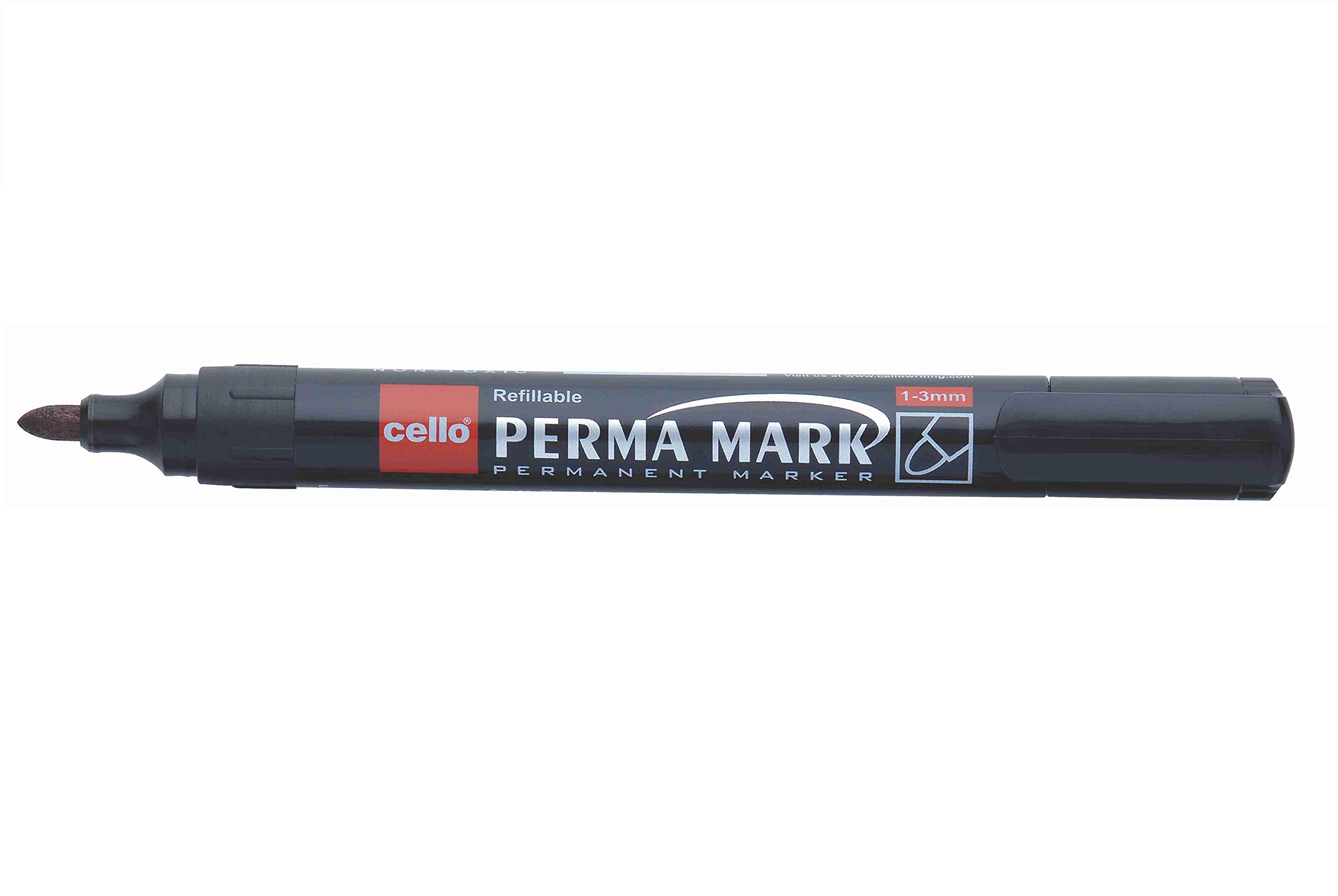 Cello Perma Mark Permanent Marker, Black, Count of 10 – view 3