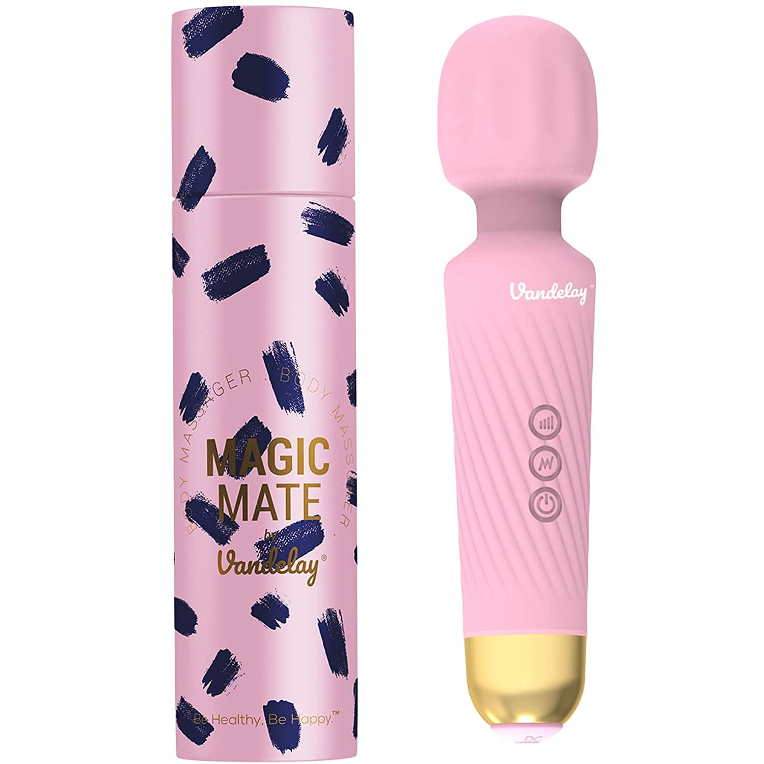 Vandelay Full Body Massager for Women & Men, Rechargeable Wireless Massager Machine for Pain Relief, Handheld Massager with Medical Grade Silicone, 8 Speeds, 20 Modes