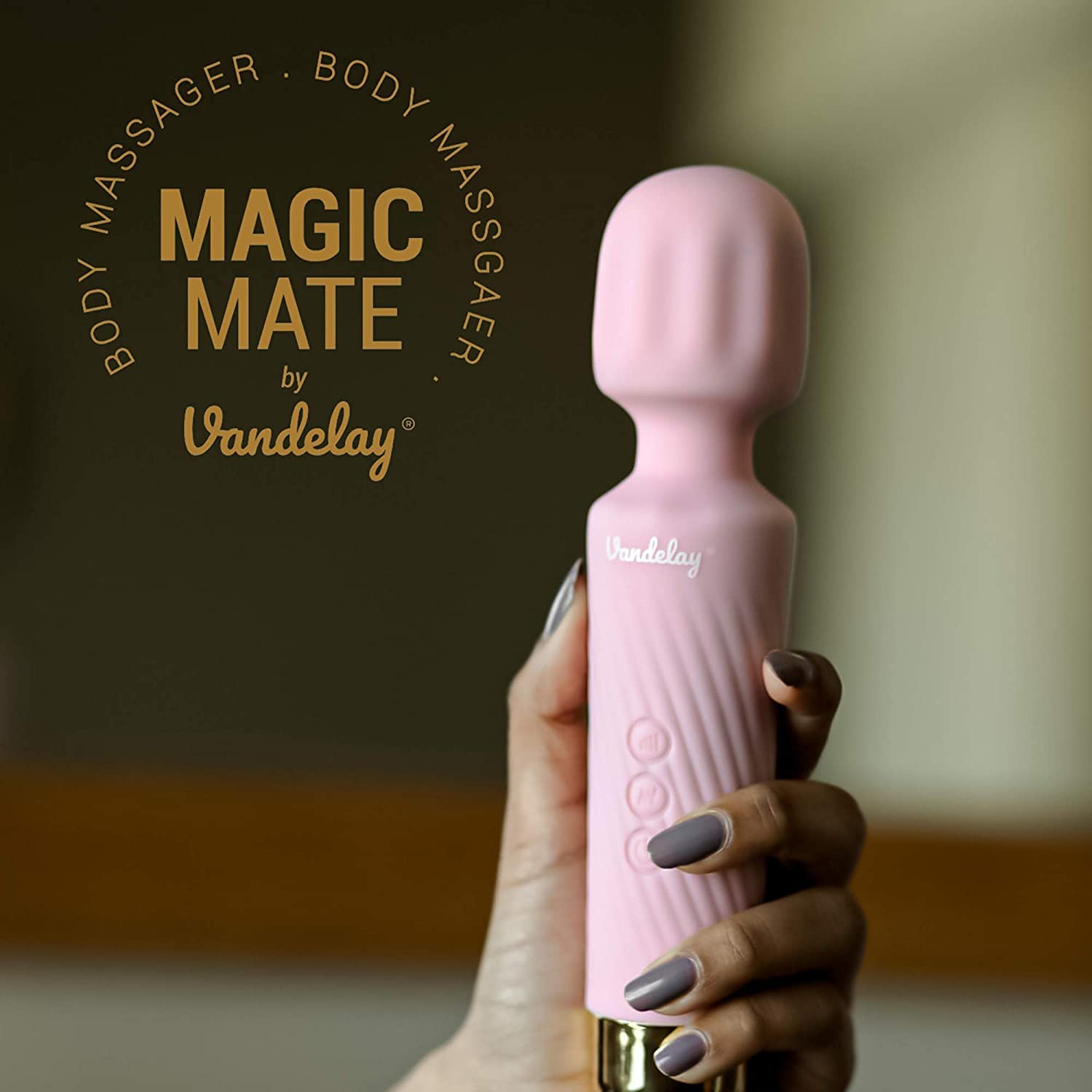 Vandelay Full Body Massager for Women & Men, Rechargeable Wireless Massager Machine for Pain Relief, Handheld Massager with Medical Grade Silicone, 8 Speeds, 20 Modes – view 2