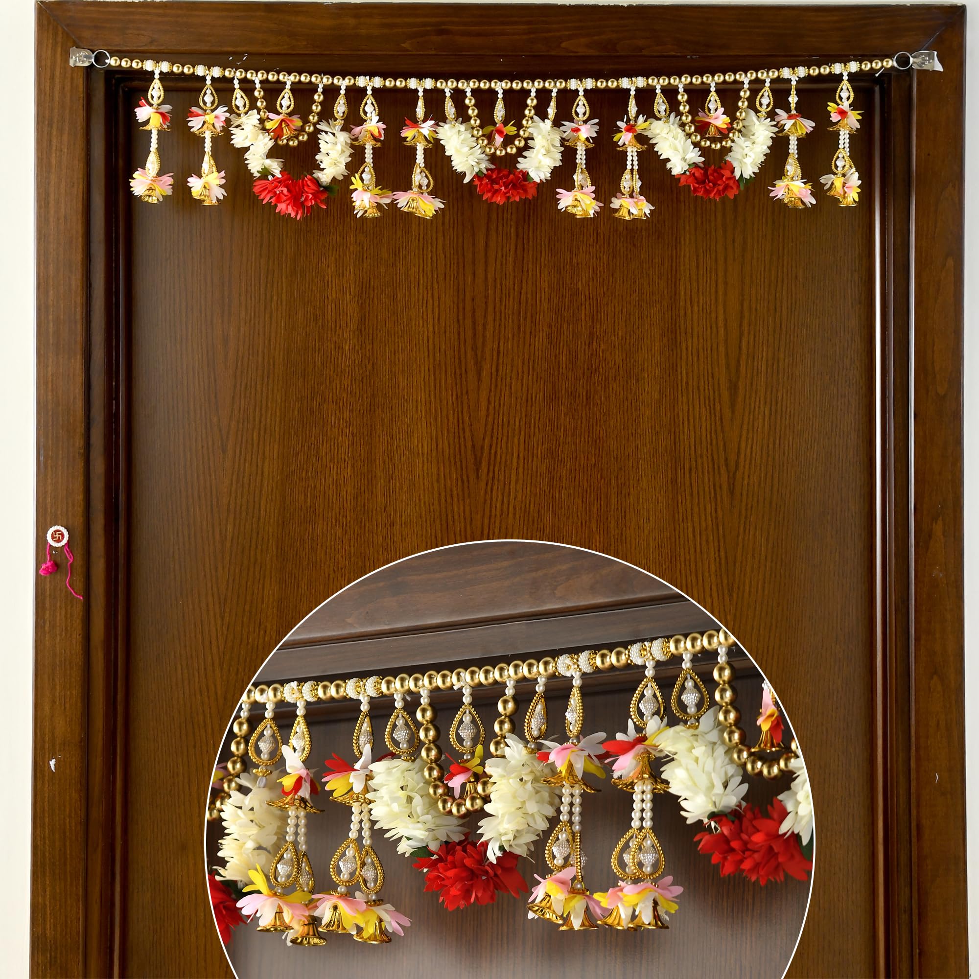 CraftVatika Thoranam for Entrance Door, Toran for Main Door Entrance, Bandhanwar Toranam for Door Diwali Decorations, Bandarwal for Home Decor, Wall Hanging Decor Items for Diwali,