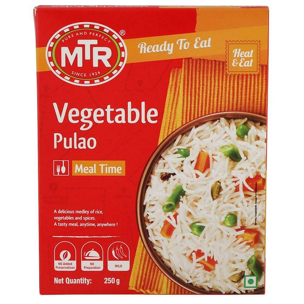 Pack of MTR vegetable pulao ready meal 250 g