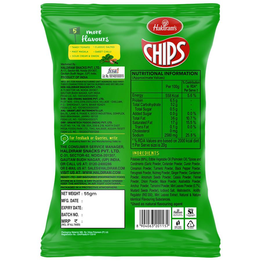 Haldirams  Chips - Pudina Treat, 55 G Pouch – view 2