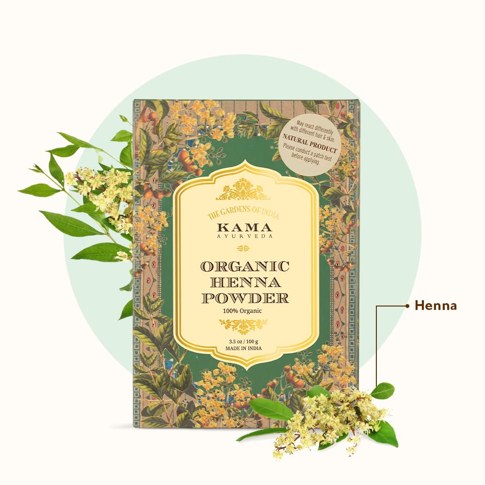 Kama Ayurveda 100% Organic Henna Powder, 100g - Brown – view 4