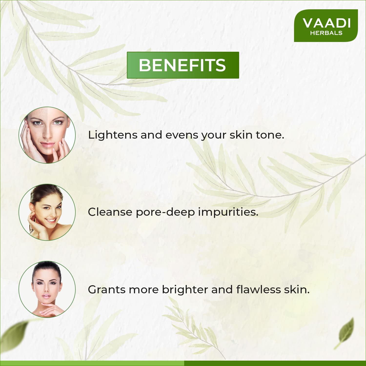 Vaadi Herbals Value Luxurious Saffron Skin Whitening Therapy Soap, 75g (Pack of 3) – view 2