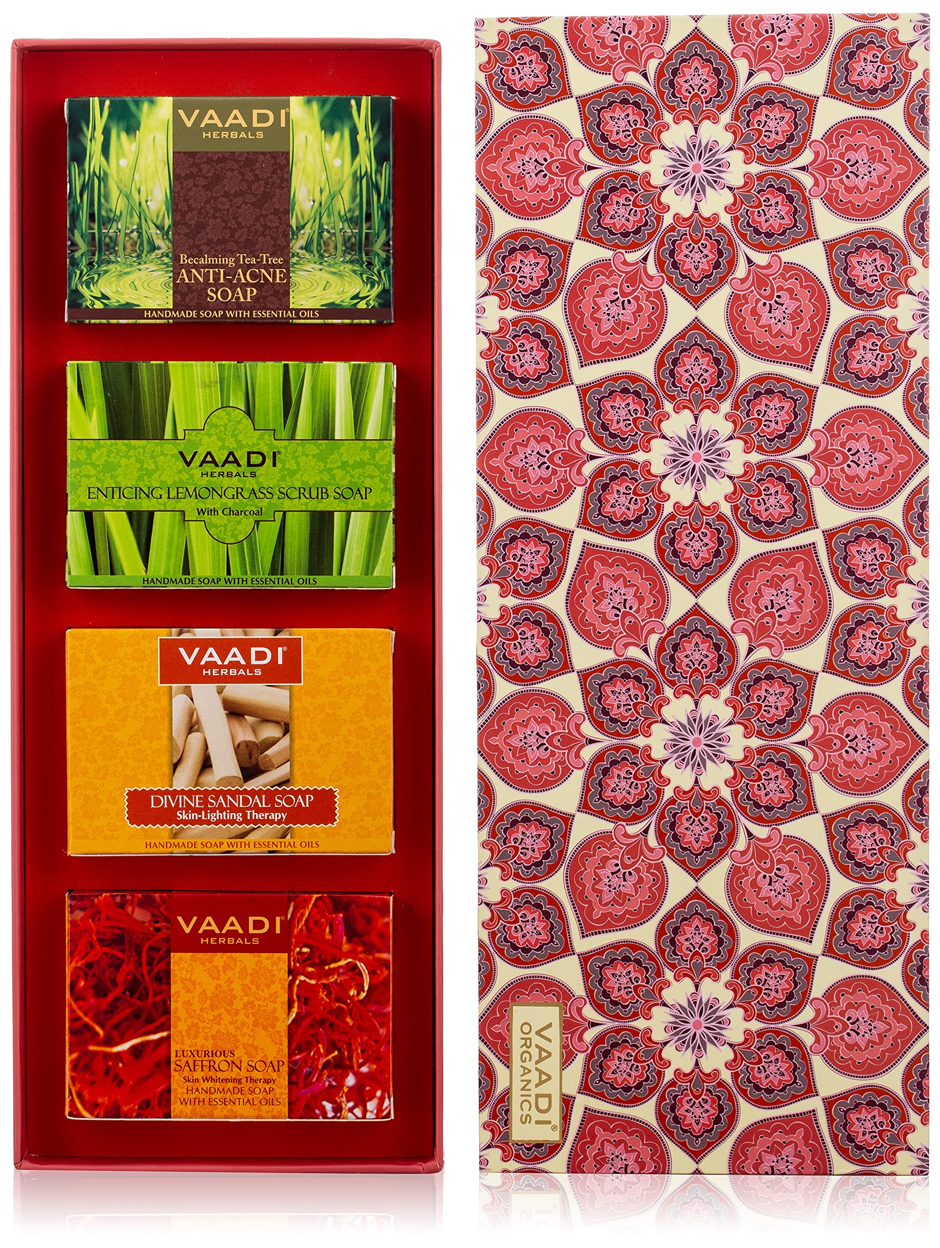 Boxed Vaadi Herbals handmade herbal soap collection for adult skincare