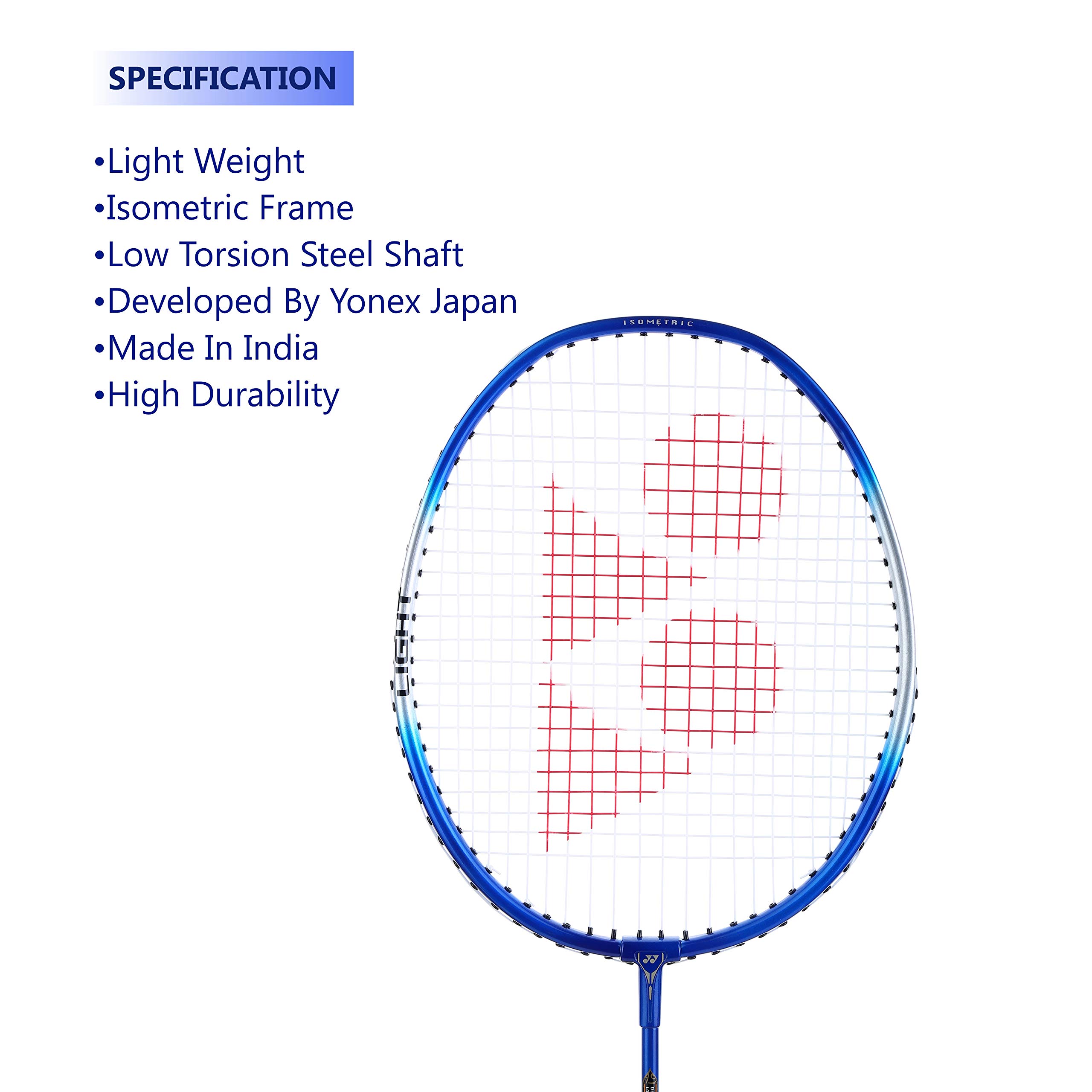 YONEX ZR 100 Light Aluminium Strung Badminton Racket with Full Racket Cover (Blue) – view 4