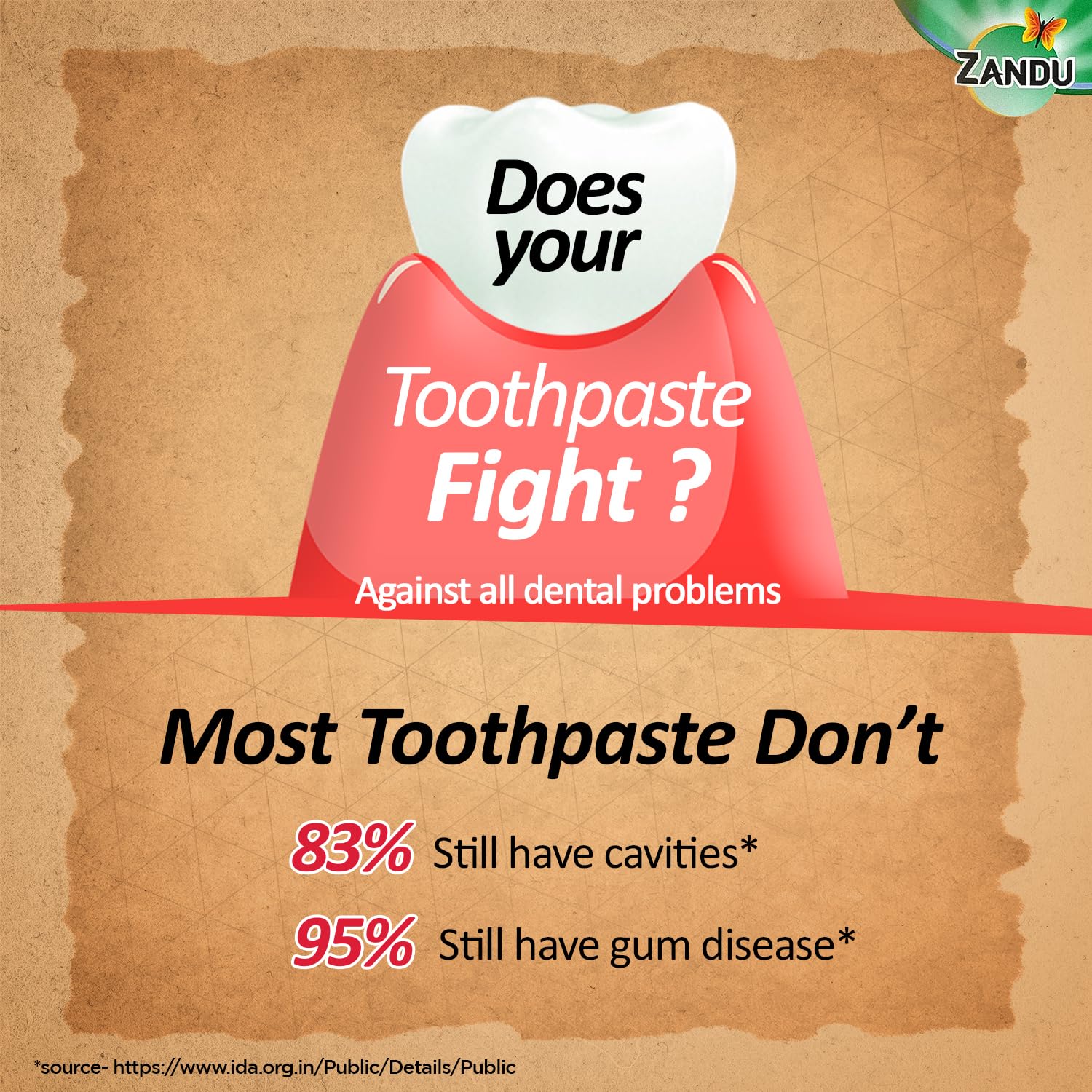Zandu Dantveer, 500g, Fights 9 Dental Problems, with Irimedadi oil, Advanced Ayurvedic Toothpaste, Scientifically proven formula – view 2