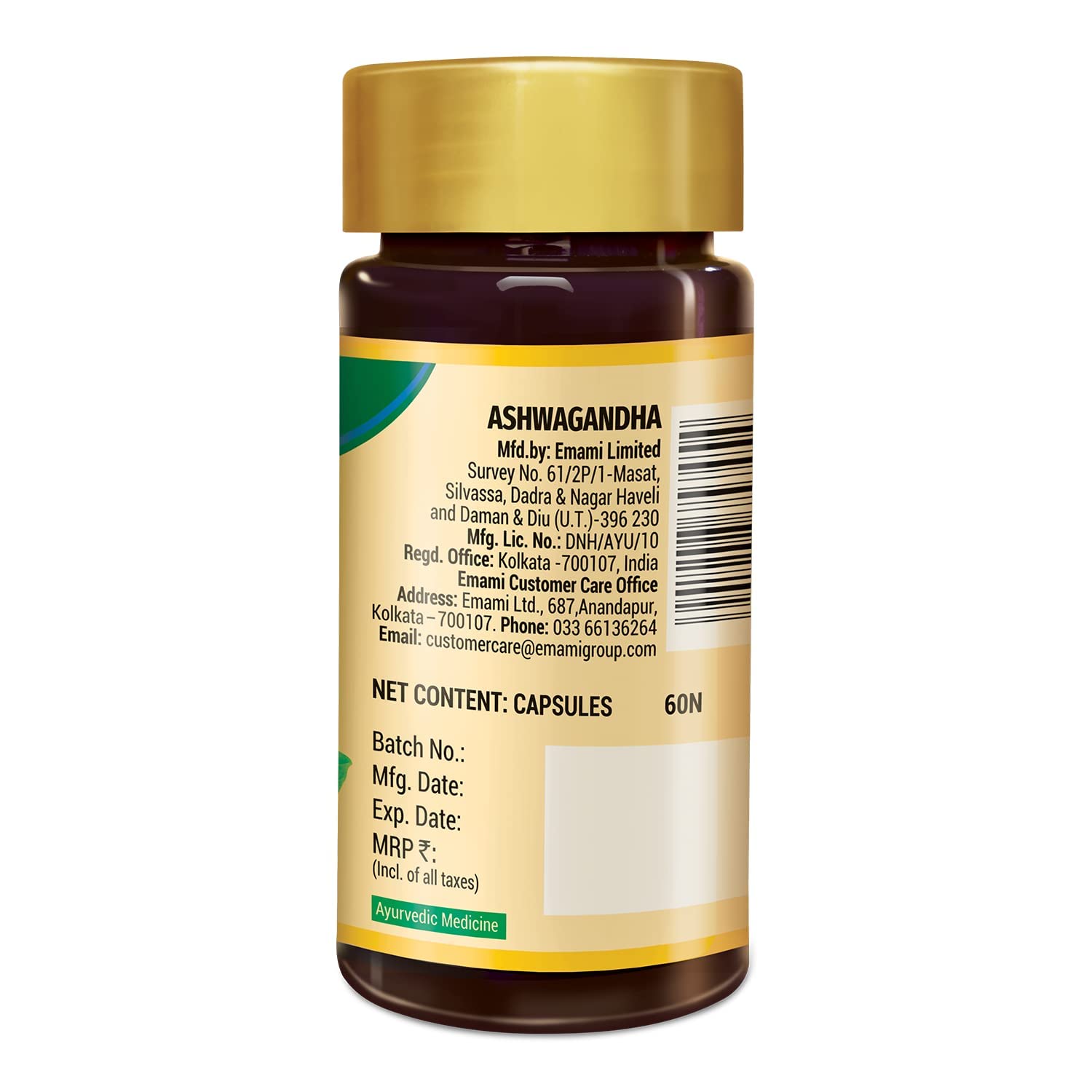 Zandu Ashwagandha 60 Veg Caps – view 8