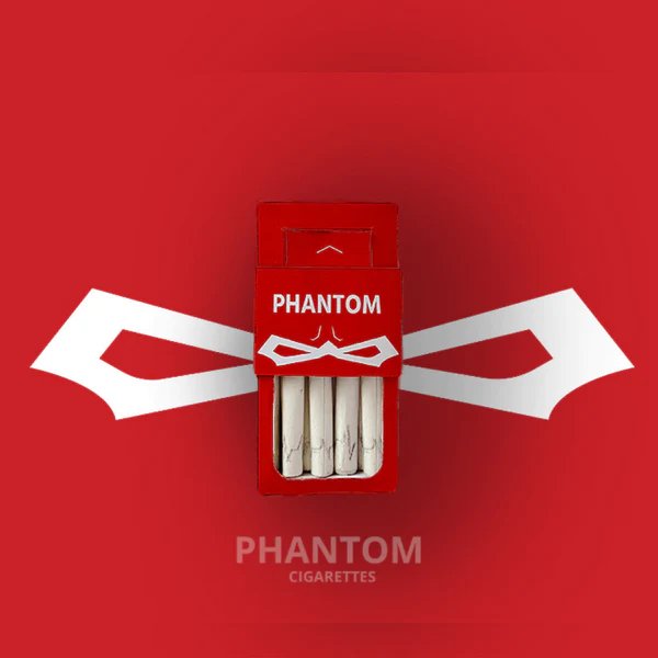Pack of Phantom sweet cigarettes mint candies from India