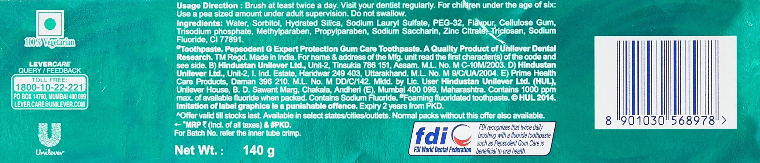Pepsodent G Gumcare Expert Protection- 140 g – view 2