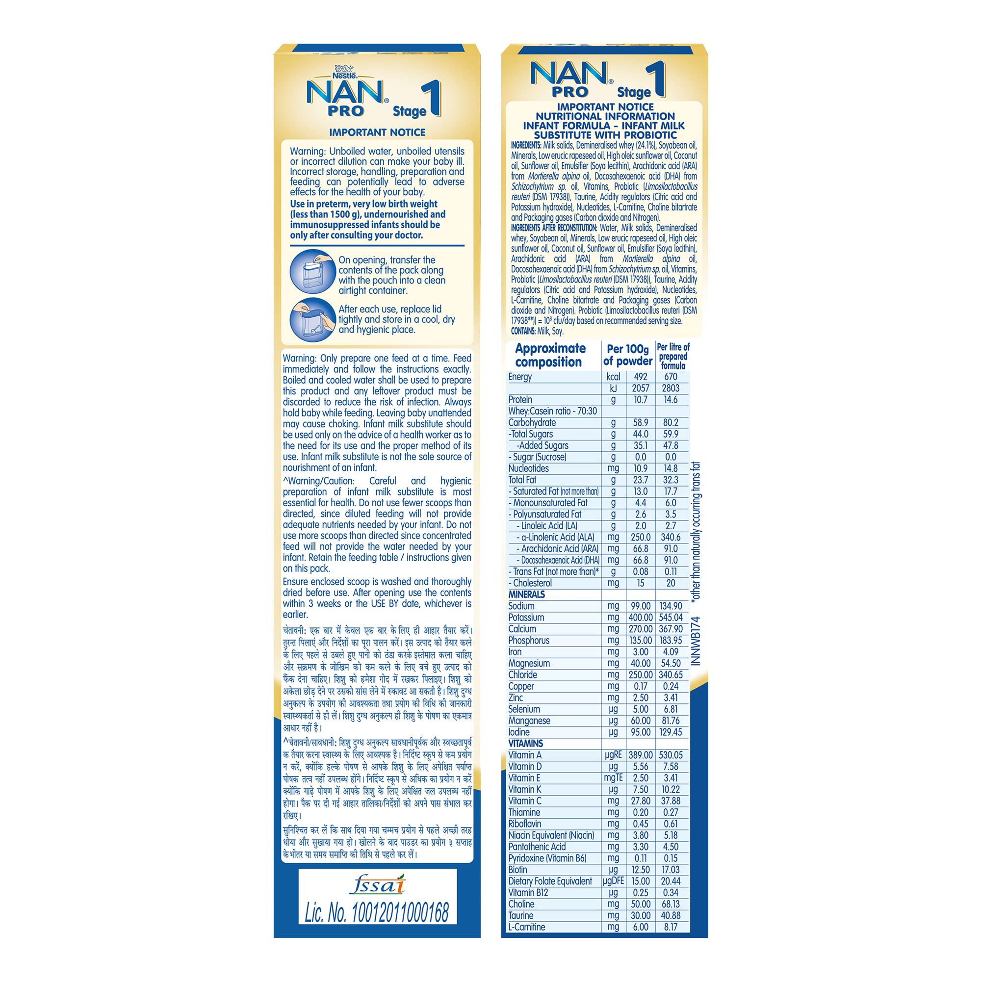 Nestle Nan Pro 1 Infant Formula With Probiotic (Up To 6 Months), Stage 1-400G Bag-In-Box Pack, Powder – view 3