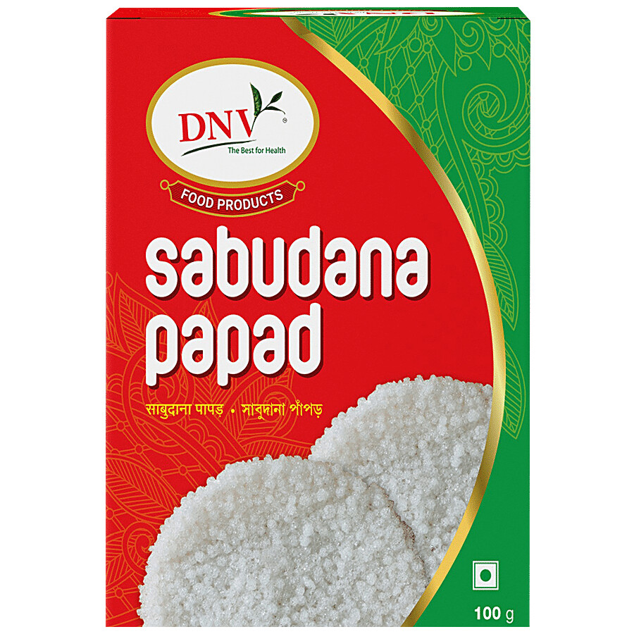 DNV Sago Papad 100 g pack front view
