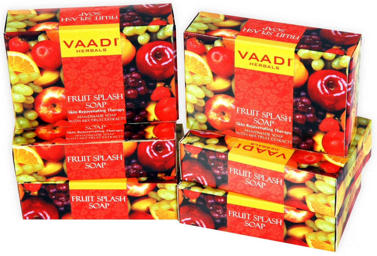 Vaadi Herbals Fruit Splash Soap pack with six bars