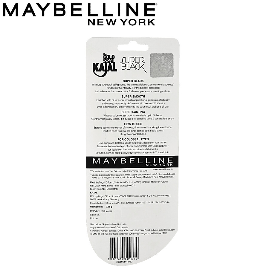 Maybelline New York Colossal Kajal - Super Black 0.35 g – view 5