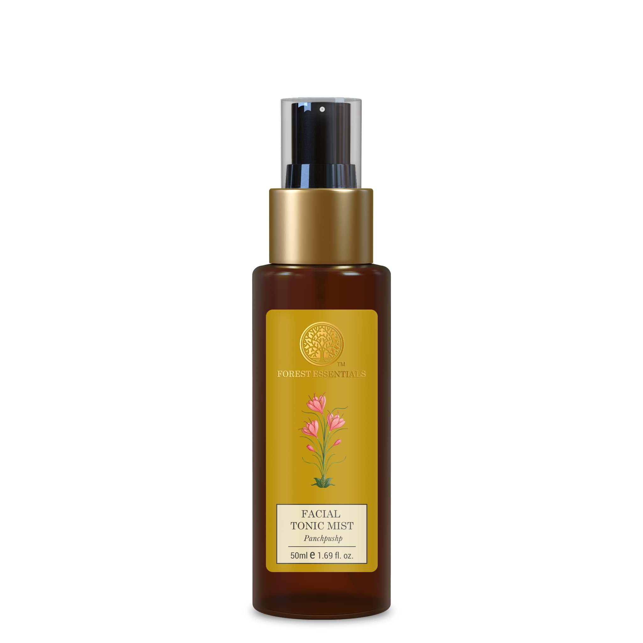 Forest Essentials Facial Tonic Mist Panchpushp & Forest Essentials Delicate Facial Cleanser Kashmiri Saffron & Neem – view 2
