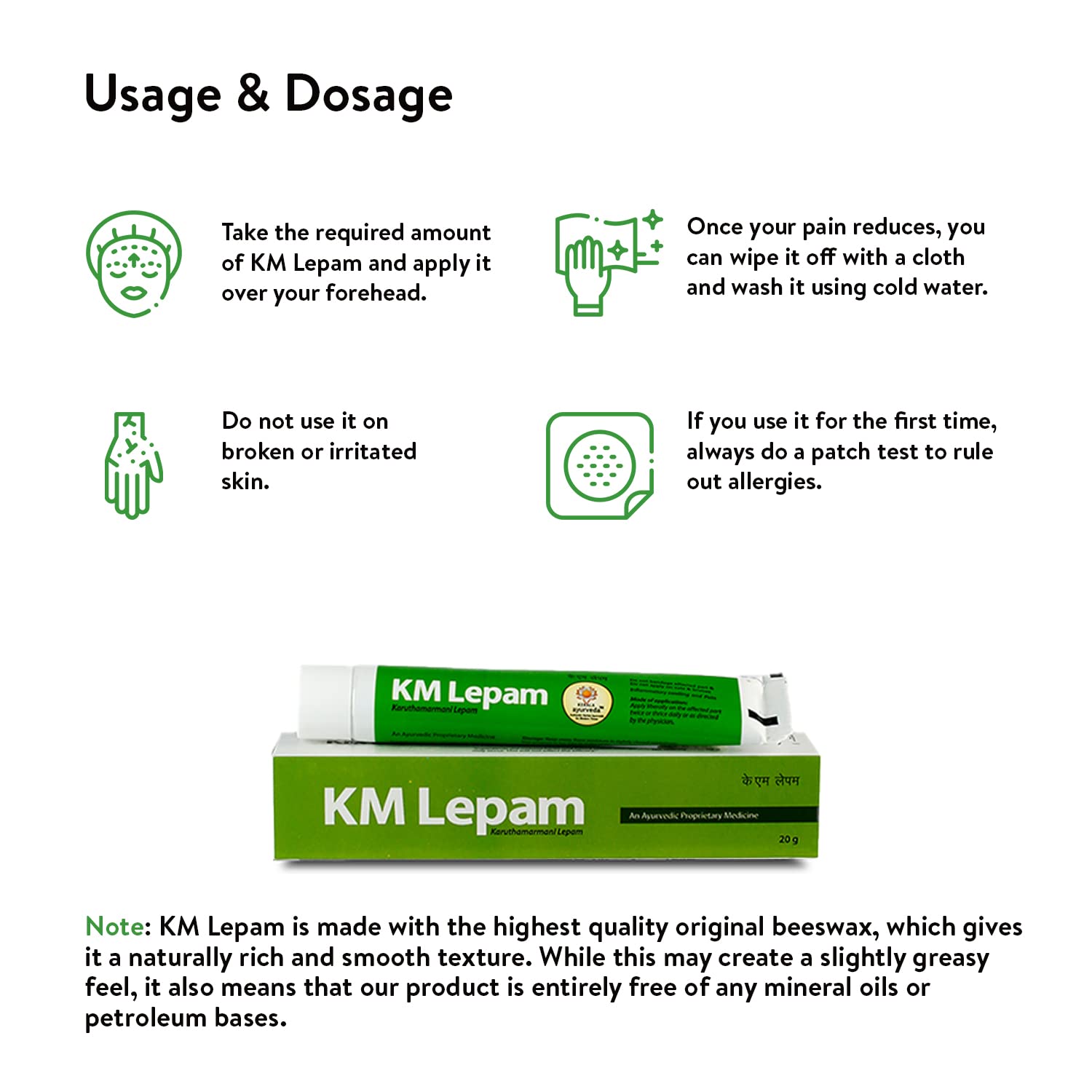 Kerala Ayurveda KM Lepam - 20 g (Pack of 2) – view 4