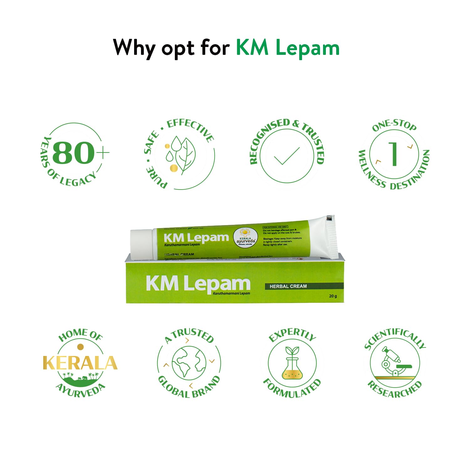 Kerala Ayurveda KM Lepam - 20 g (Pack of 2) – view 5