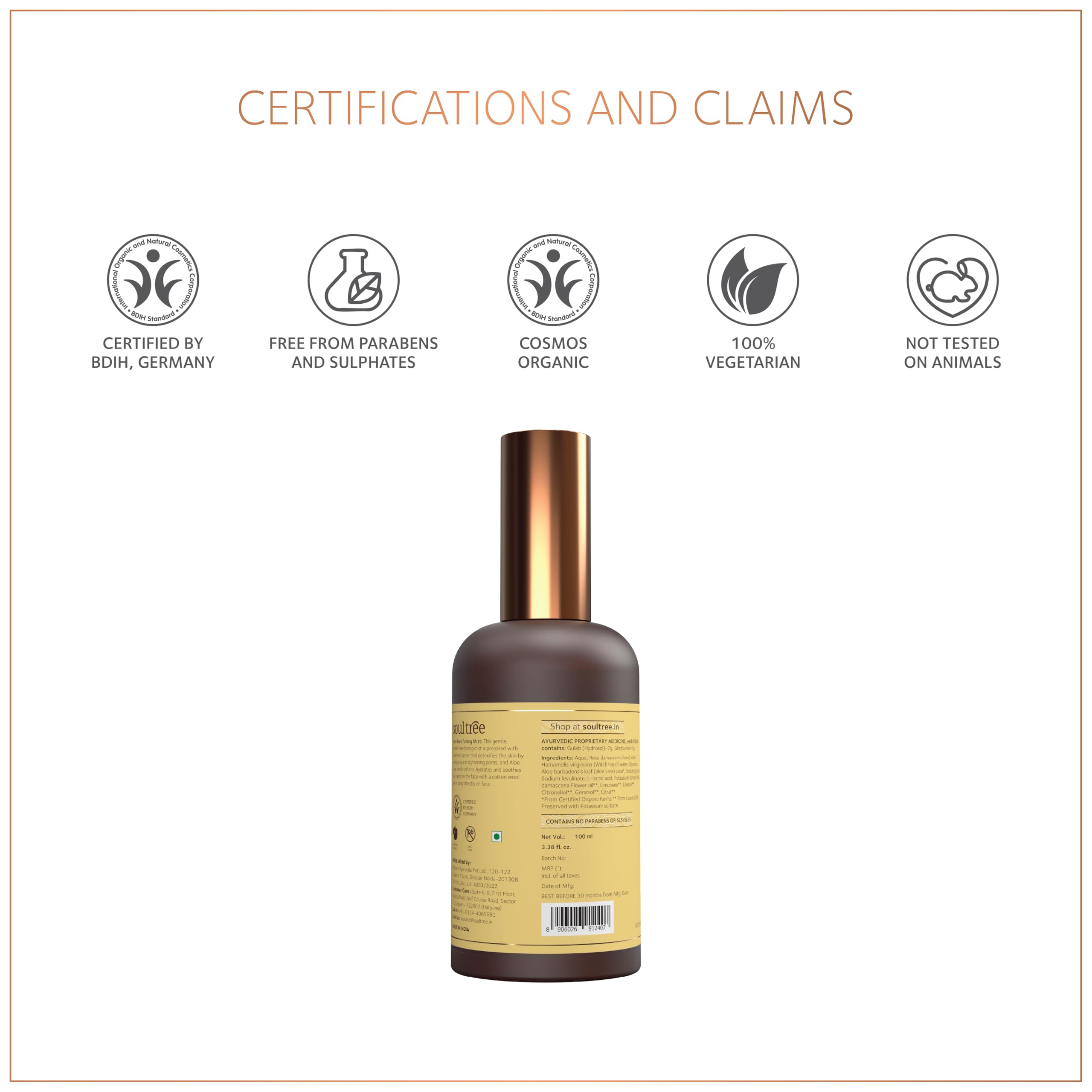 SoulTree Pure Rose Toning Mist for For Dry to Normal skin, 100ml – view 6