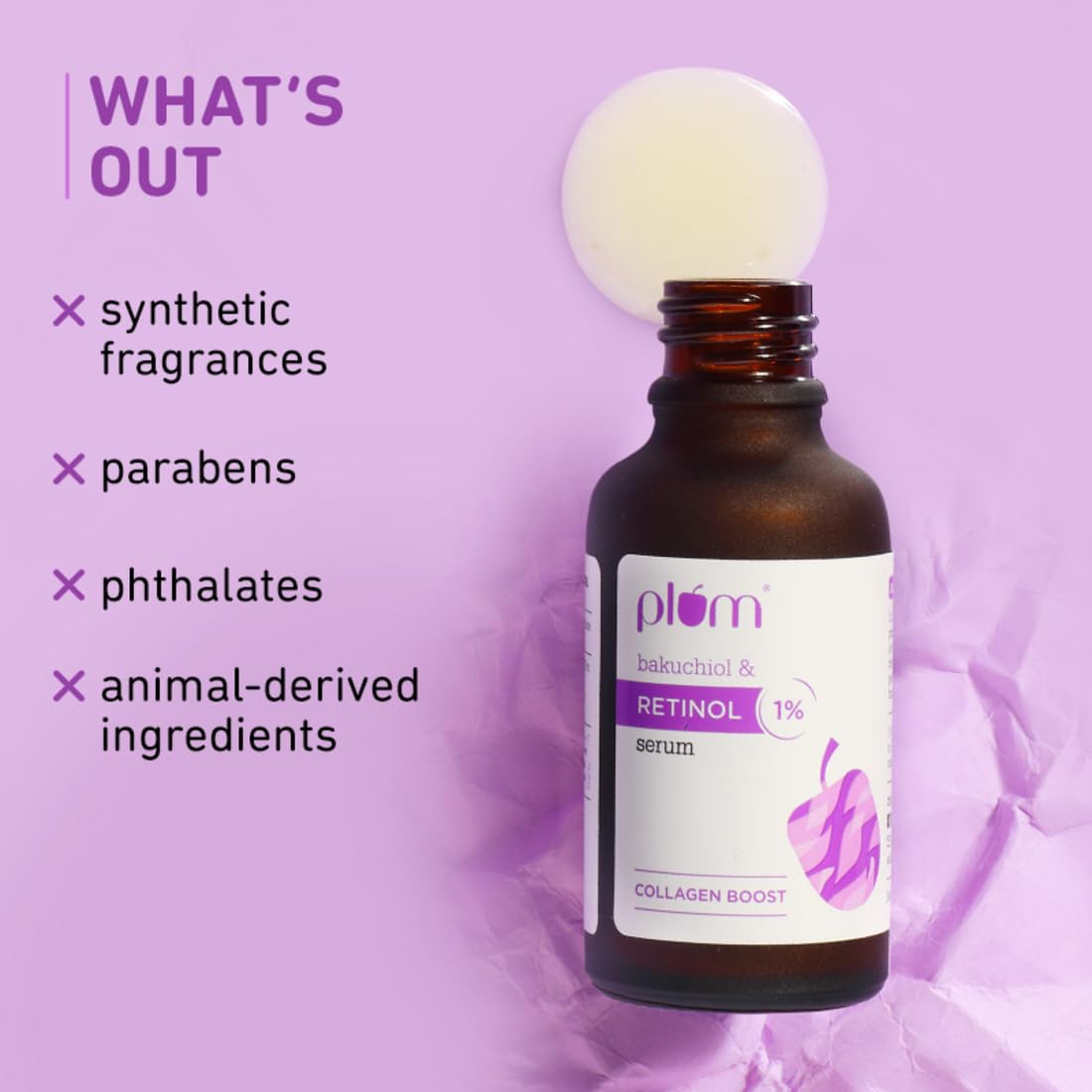 Plum 1% Retinol Advanced Anti Aging Night Face Serum with Bakuchiol – view 7