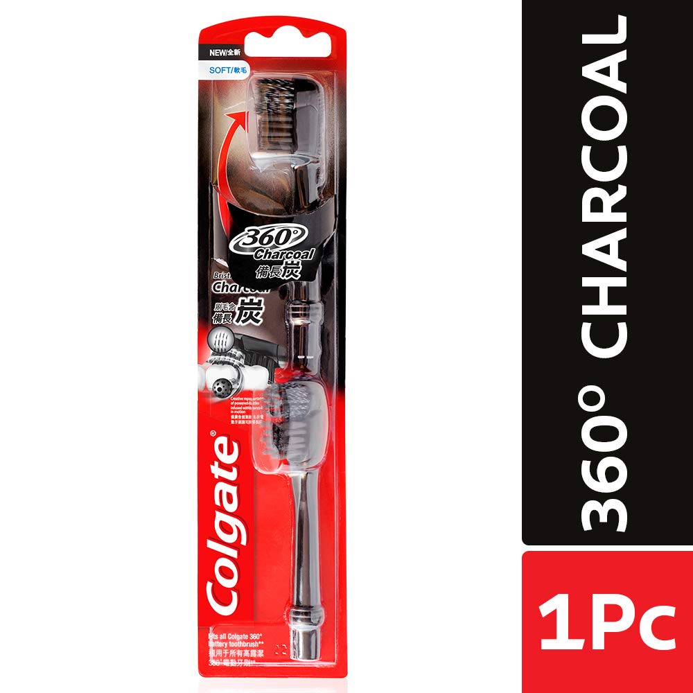 Virtual Bundle - Colgate 360 Charcoal Battery Toothbrush Refill (Multicolor) + Colgate 360 Deep Clean Charcoal Brush Head for Colgate PROCLINICAL Toothbrushes – view 2