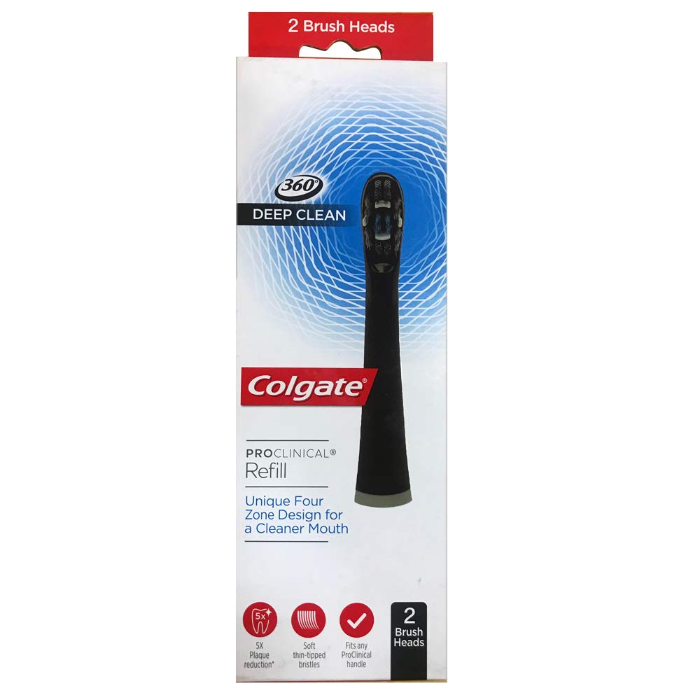 Virtual Bundle - Colgate 360 Charcoal Battery Toothbrush Refill (Multicolor) + Colgate 360 Deep Clean Charcoal Brush Head for Colgate PROCLINICAL Toothbrushes – view 5