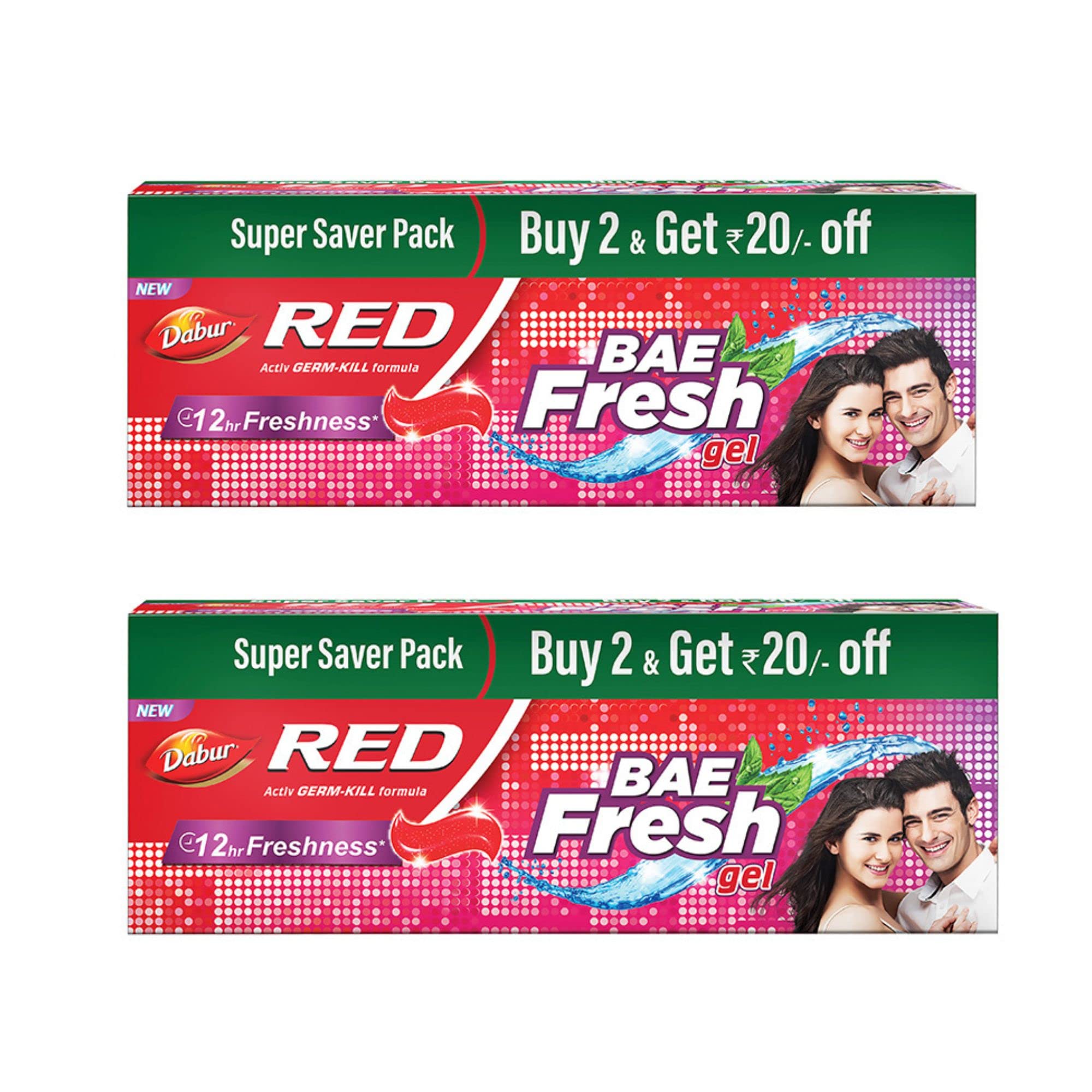 Dabur Red Bae Fresh Gel twin pack 300g tubes