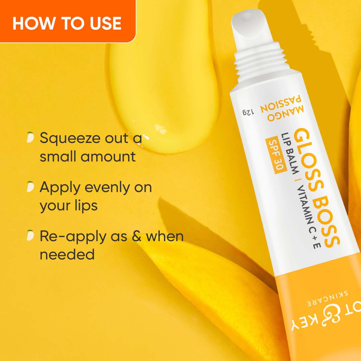DOT & KEY Dot&Key Mango Passion Non Tinted&Colorless Lip Balm For Men&Women With Spf 30(12Gm) – view 7