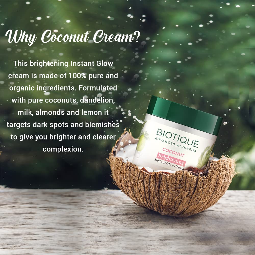 Biotique Coconut Brightening Instant Glow Cream – view 5