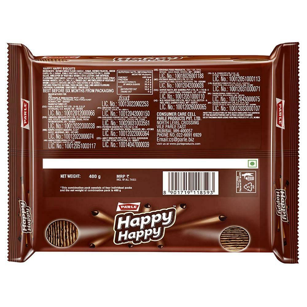 Parle Happy Happy Choco-Chip Cookies 400 G – view 2