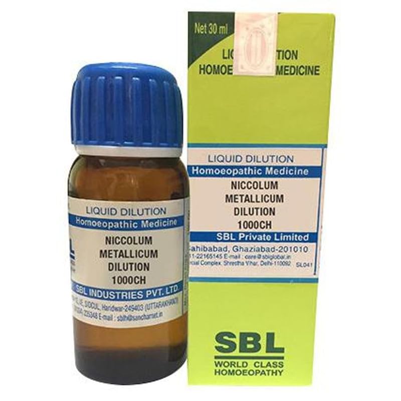 SBL Niccolum Metallicum 1000 CH homeopathic dilution bottle