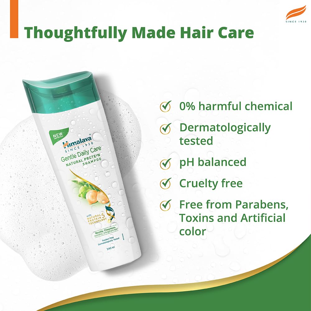 Himalaya Gentle Daily Care Natural Protein Shampoo, protects from daily wear and tear , Gently cleanses & strengthens, With Chickpea, Licorice & Amla, For Women & Men , 200 ML – view 5