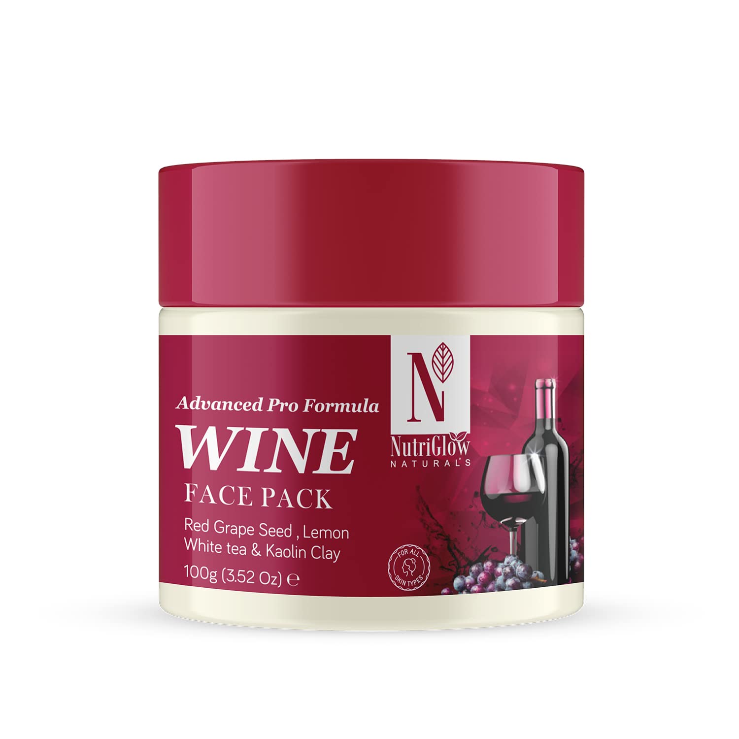 NutriGlow advanced pro wine face pack for glowing skin