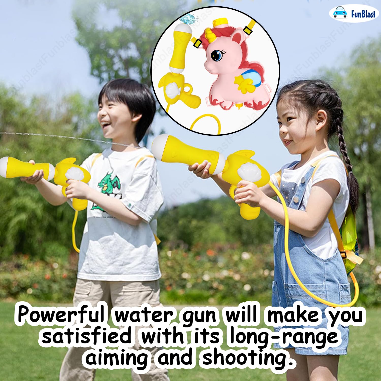 FunBlast Unicorn Holi Pichkari for Kids - High Pressure Water Gun Toy for Kids with Water Tank, Holi Gun, Pichkari Water Gun, Tank Capacity – view 6