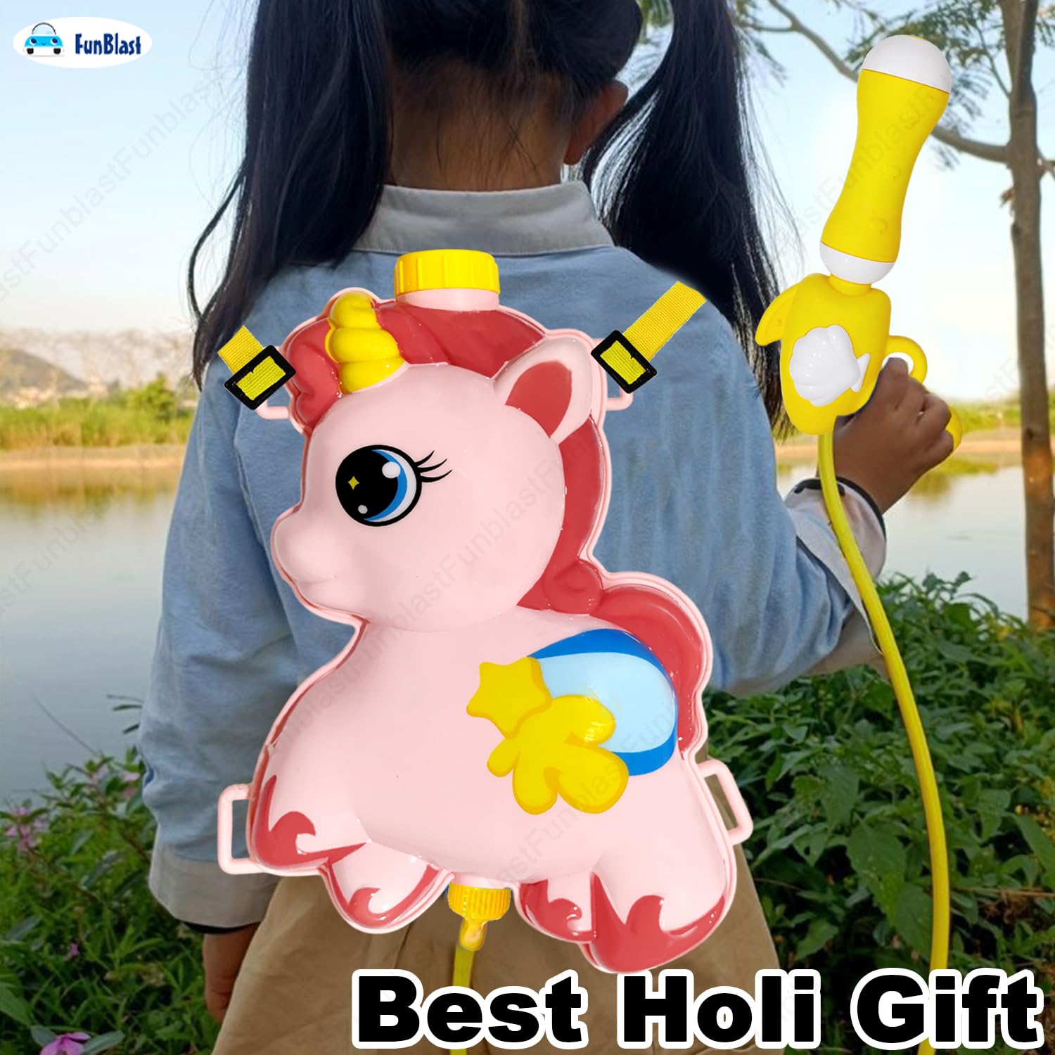 FunBlast Unicorn Holi Pichkari for Kids - High Pressure Water Gun Toy for Kids with Water Tank, Holi Gun, Pichkari Water Gun, Tank Capacity – view 9