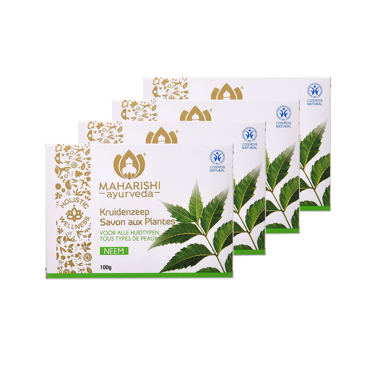 Boxed Maharishi Ayurveda neem soap bars pack of four