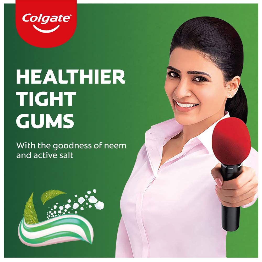 Colgate Active Salt Neem Toothpaste, Germ Fighting Toothpaste for Healthy, Tight Gums,Oral care, 100g – view 2