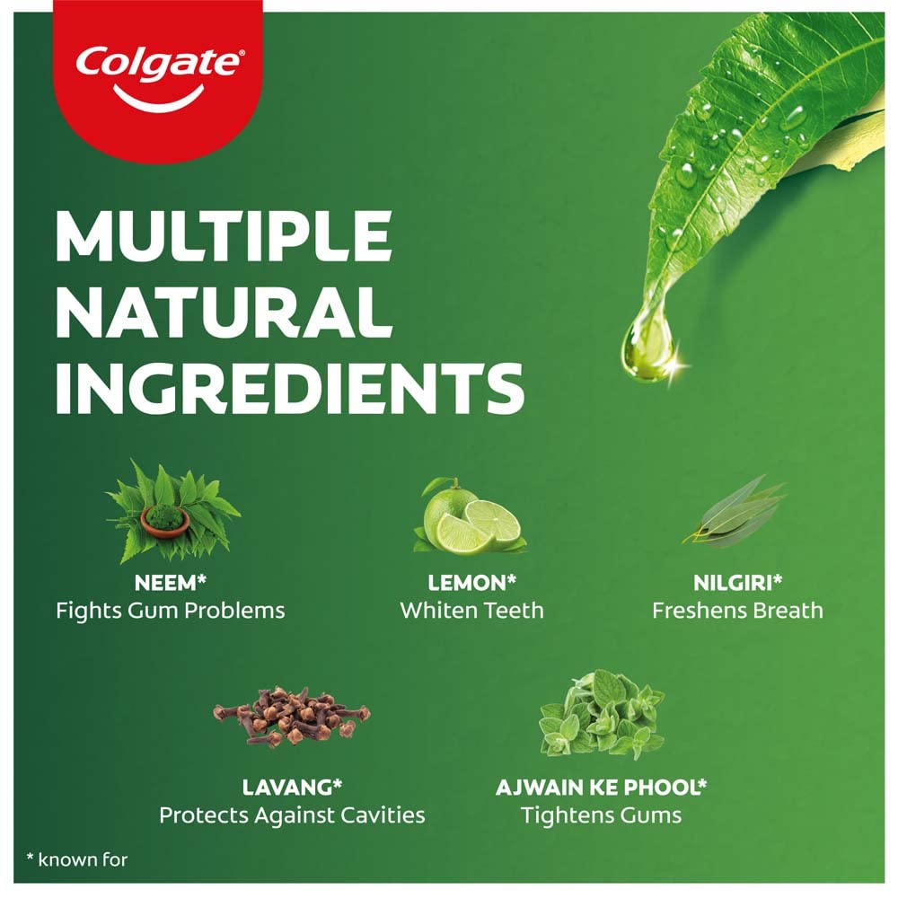Colgate Active Salt Neem Toothpaste, Germ Fighting Toothpaste for Healthy, Tight Gums,Oral care, 100g – view 4