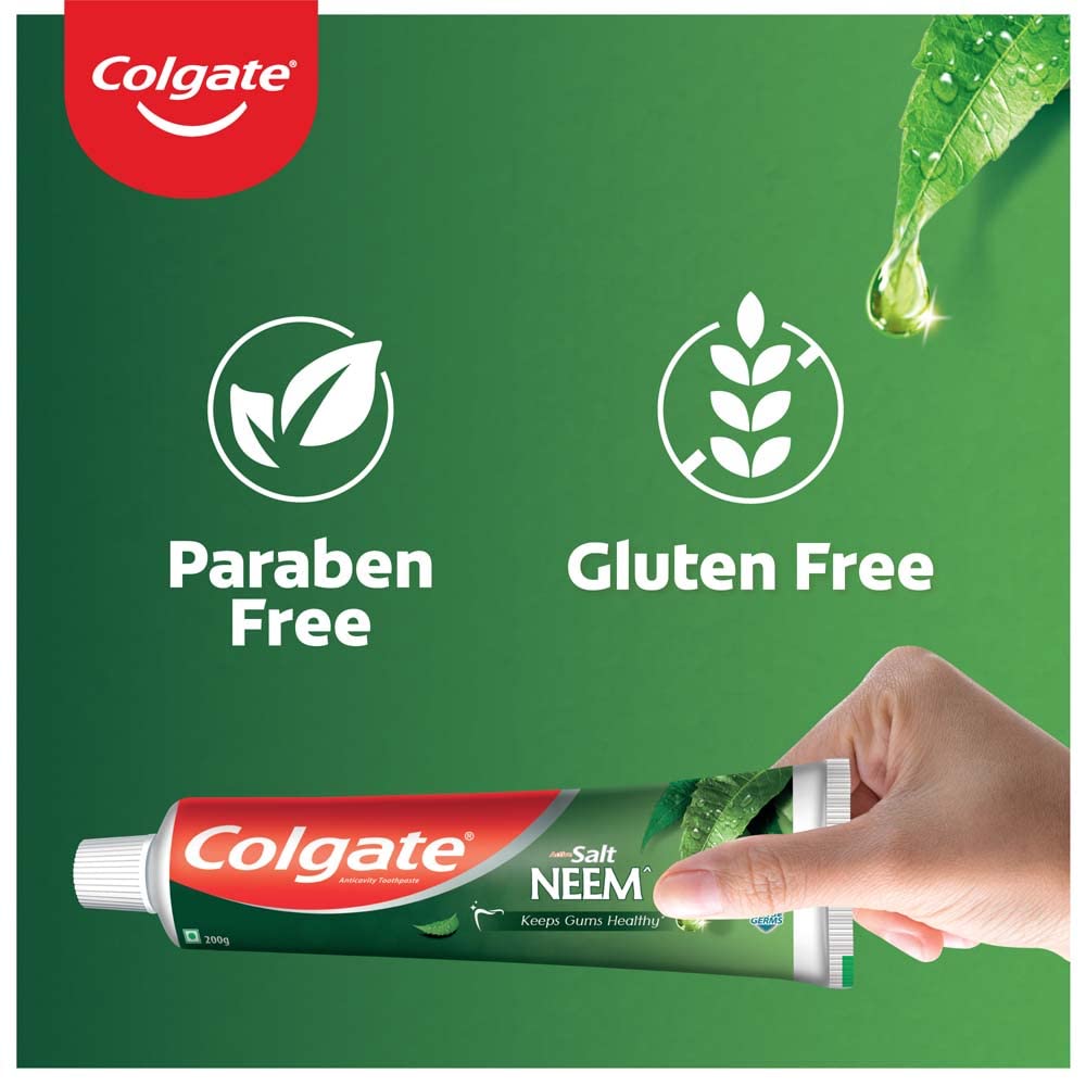 Colgate Active Salt Neem Toothpaste, Germ Fighting Toothpaste for Healthy, Tight Gums,Oral care, 100g – view 5