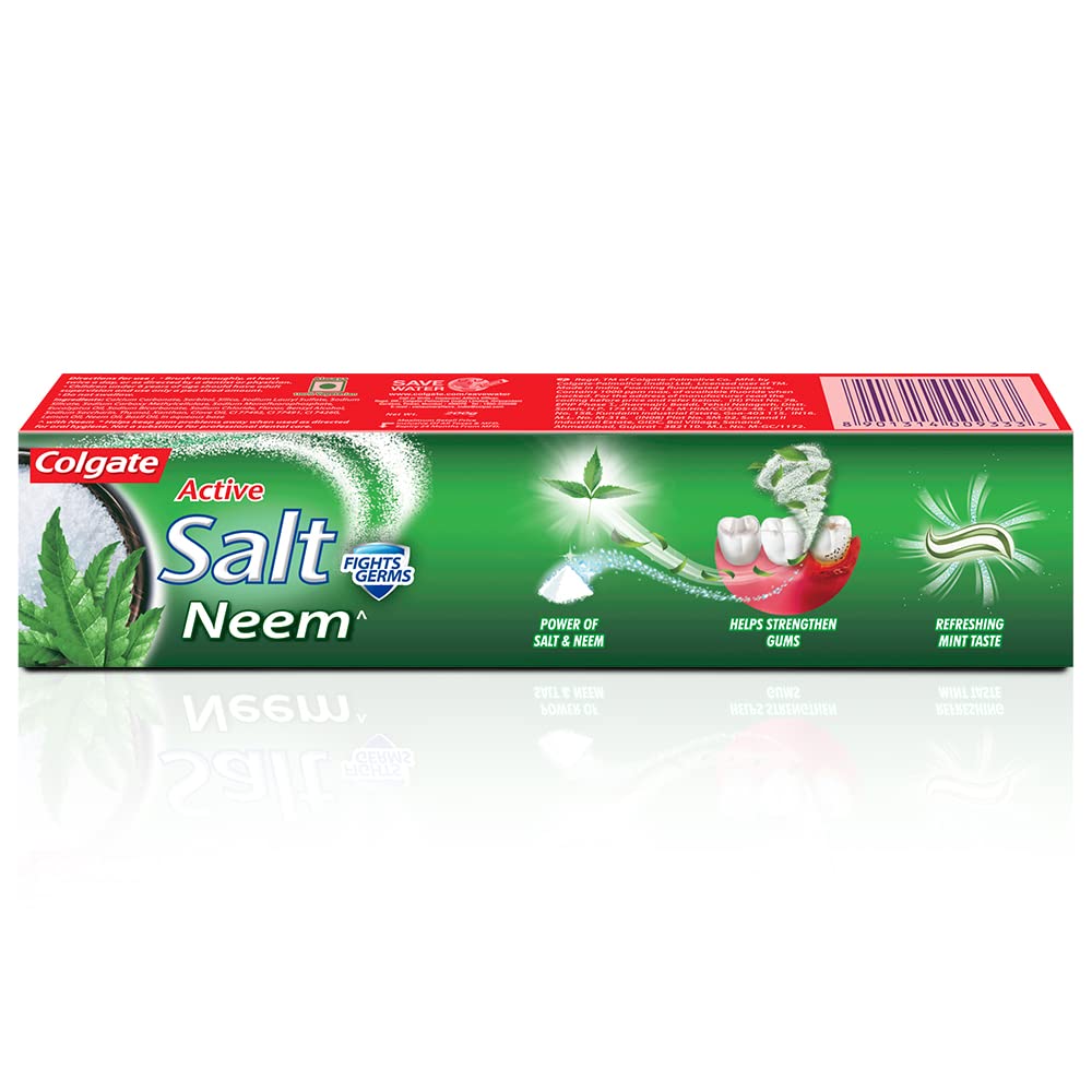 Colgate Active Salt Neem Toothpaste, Germ Fighting Toothpaste for Healthy, Tight Gums,Oral care, 100g – view 8
