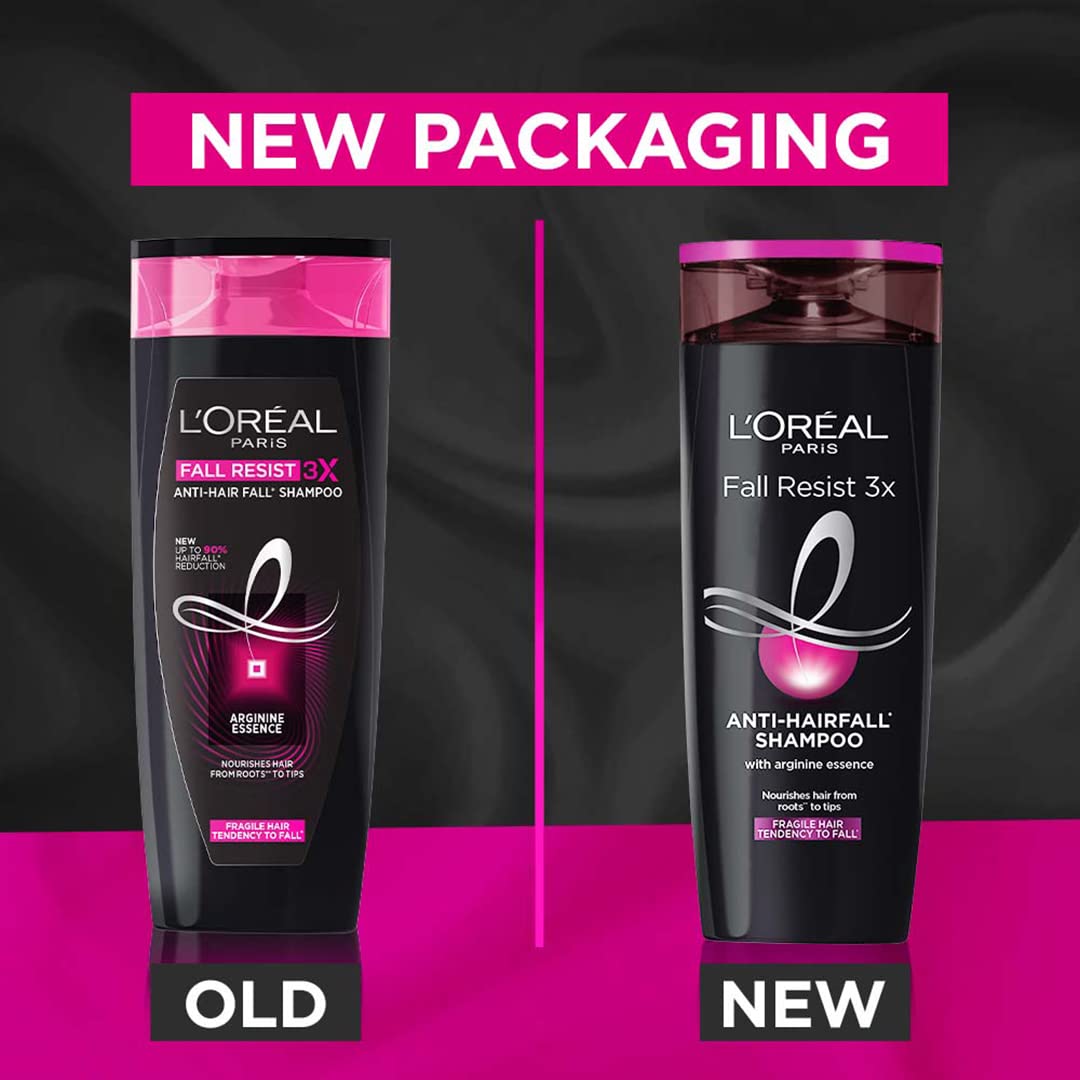 L'Oreal Paris Anti-Hair Fall Shampoo, Reinforcing & Nourishing for Hair Growth, For Thinning & Hair Loss, With Arginine Essence and Salicylic Acid, Fall Resist 3X, 340ml – view 2