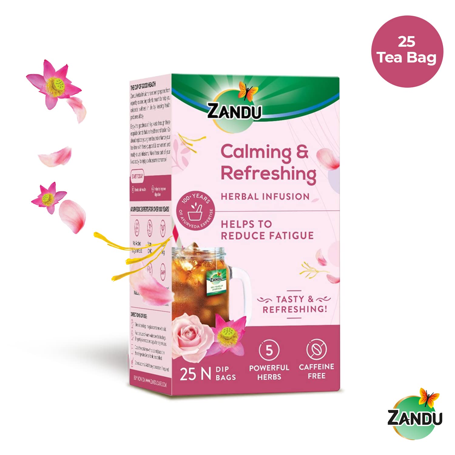 Zandu Calming & Refreshing Herbal Infusion: 1st Ayurvedic Iced Herbal Tea With Taste & Health Benefits – view 3