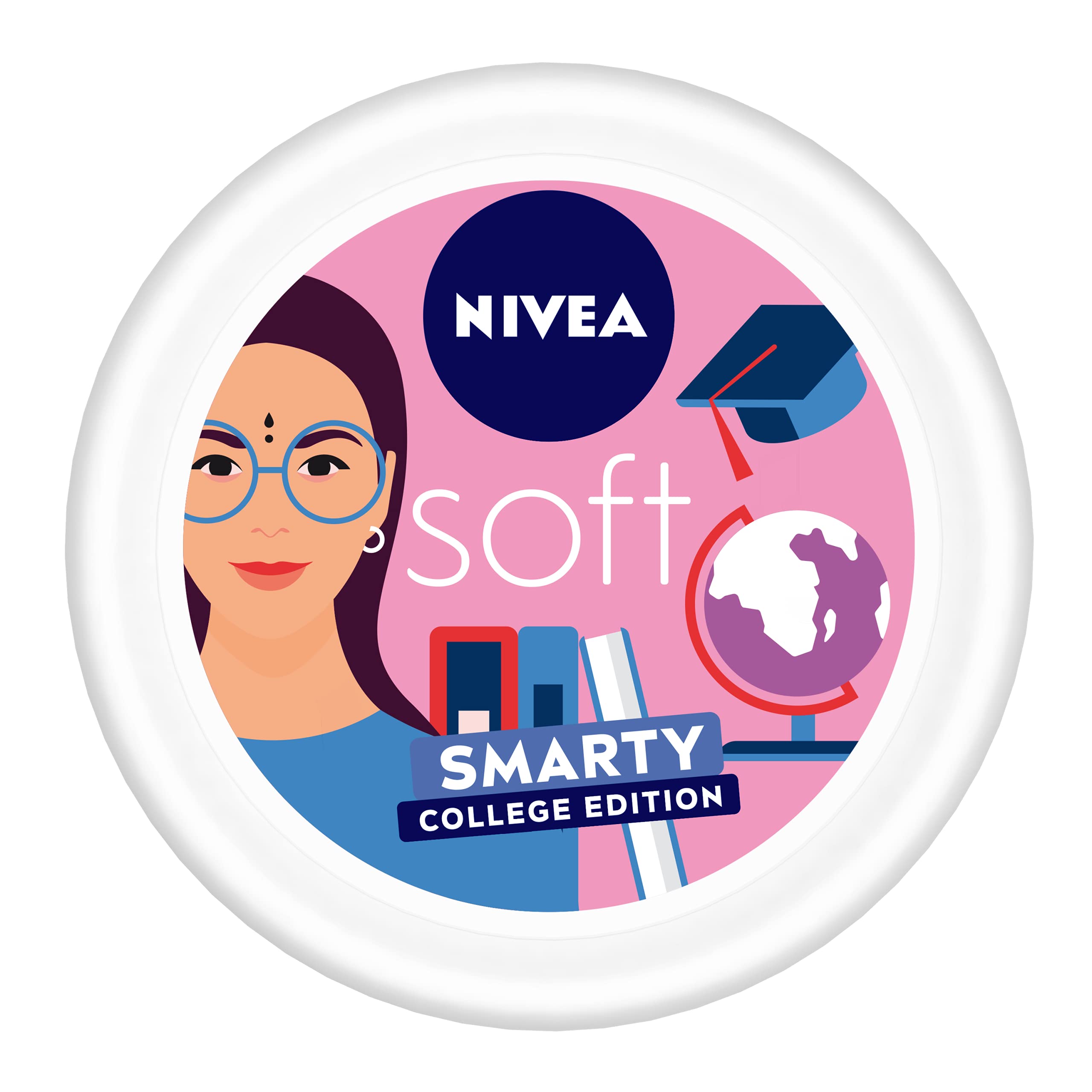 Nivea Soft non-sticky moisturizer cream jar, 200 ml College Edition