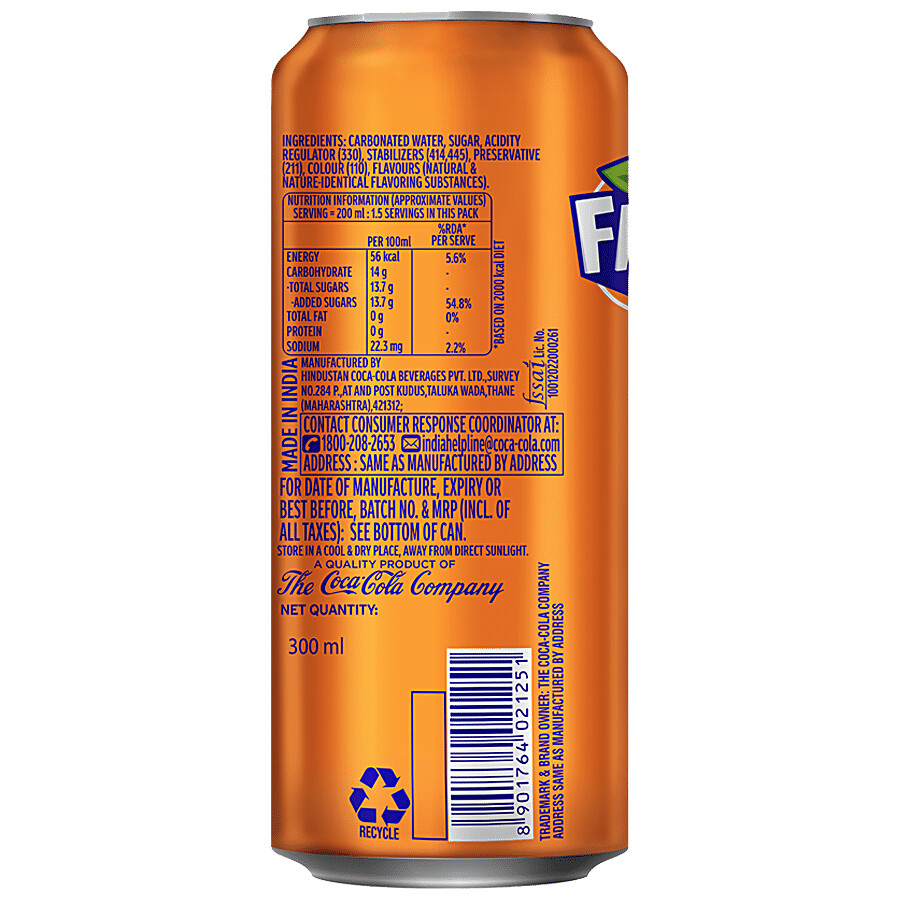 Fanta Soft Drink - Orange Flavoured, Refreshing 300 ml – view 2
