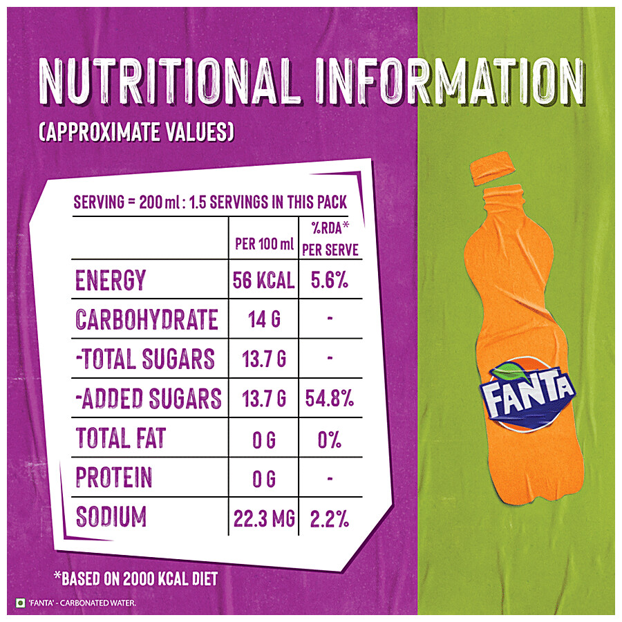 Fanta Soft Drink - Orange Flavoured, Refreshing 300 ml – view 4